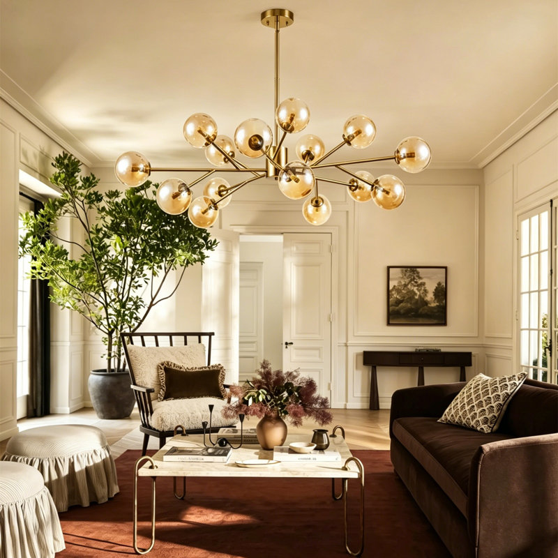 Wade Logan® Burness 15 - Light Sputnik Modern Linear Chandelier
